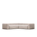 Blok 4-Sitzer Ecksofa beige 290 x 290 cm