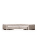Ecksofa Blok 5-Sitzer beige 320 x 290 cm /