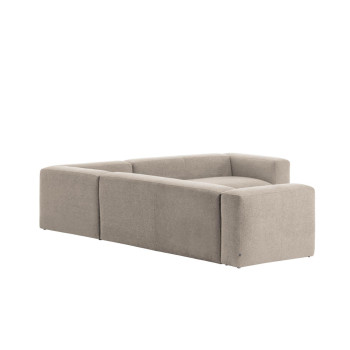 Blok 5-Sitzer-Ecksofa aus rosa Chenille 320 x 290 cm / 290 x 320 cm FSC Mix Credit