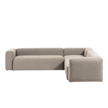 Blok 6-Sitzer Ecksofa beige 320 x 320 cm