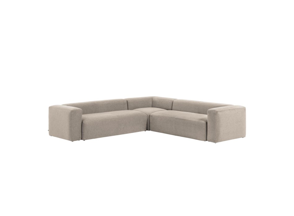 Blok 6-Sitzer Ecksofa beige 320 x 320 cm