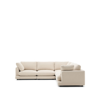 Gala 6-Sitzer Ecksofa in beige Chenille FSC Mix Credit 300 x 300 cm