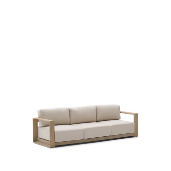 Ambra 3-Sitzer-Sofa aus massivem Akazienholz mit hellem Finish, 249 cm FSC 100%