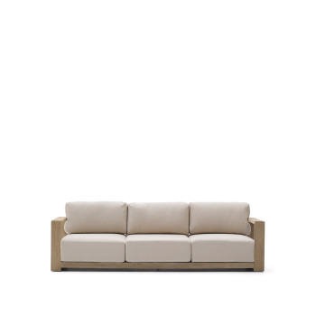 Ambra 3-Sitzer-Sofa aus massivem Akazienholz mit hellem Finish, 249 cm, FSC 100%