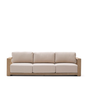 Ambra 3-Sitzer-Sofa aus massivem Akazienholz mit hellem Finish, 249 cm, FSC 100%