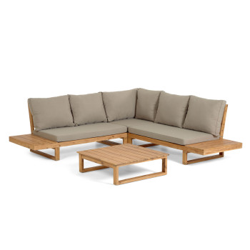 Flaviina 5-Sitzer-Ecksofa aus 100 % FSC-Akazienholz