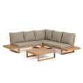 Flaviina 5-Sitzer-Ecksofa aus 100 % FSC-Akazienholz