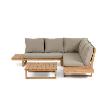 Flaviina 5-Sitzer-Ecksofa aus FSC 100 % Akazienholz
