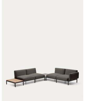 Sorells 4-Sitzer modulares Outdoor-Ecksofa mit Polsterung