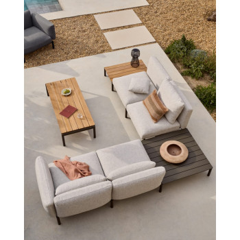 Sorells 4-Sitzer modulares Outdoor-Ecksofa mit Polsterung