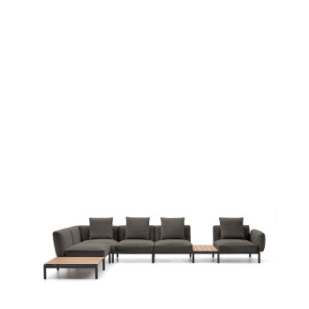 Sorells 5-Sitzer modulares Outdoor-Ecksofa mit Polsterung