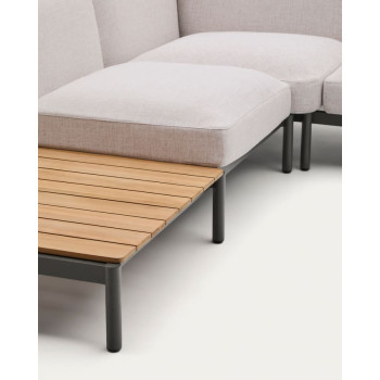 Sorells 5-Sitzer modulares Outdoor-Ecksofa mit Polsterung