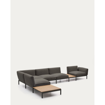 Sorells 5-Sitzer modulares Outdoor-Ecksofa mit Polsterung