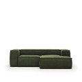 Blok 2-Sitzer-Sofa mit rechter Chaiselongue aus dickem Cord