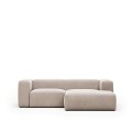 Blok 2-Sitzer Sofa Chaiselongue rechts beige 240 cm