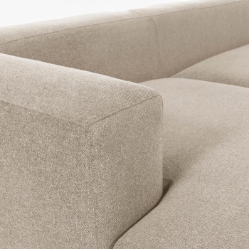 Blok 2-Sitzer Sofa Chaiselongue links beige 240 cm