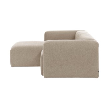 Blok 2-Sitzer Sofa Chaiselongue links beige 240 cm