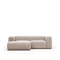 Blok 2-Sitzer Sofa Chaiselongue links beige 240 cm