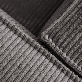 Blok 2-Sitzer-Sofa mit Chaiselongue links aus dickem Cord