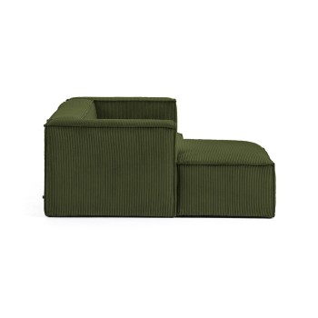 Blok 2-Sitzer-Sofa mit Chaiselongue links aus dickem Cord