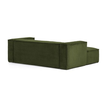 Blok 2-Sitzer-Sofa mit Chaiselongue links aus dickem Cord