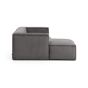 Blok 2-Sitzer-Sofa mit Chaiselongue links aus dickem Cord