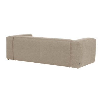 Blok 2-Sitzer-Sofa aus beigem Chenille mit Chaiselongue rechts 240 cm FSC Mix Credit