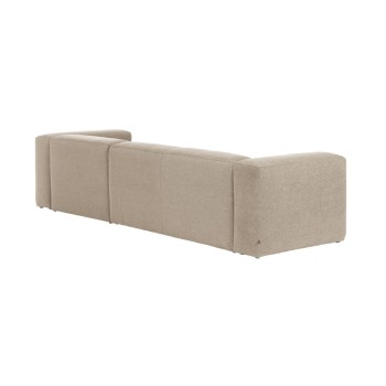 Blok 3-Sitzer Sofa Chaiselongue rechts beige 300 cm