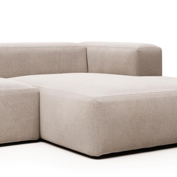 Blok 3-Sitzer Sofa Chaiselongue rechts beige 300 cm