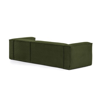 Blok 3-Sitzer-Sofa mit rechter Chaiselongue aus dickem Cord