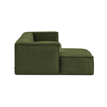 Blok 3-Sitzer-Sofa mit Chaiselongue links aus dickem Cord