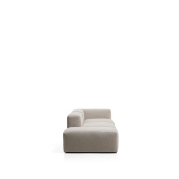 Blok 3-Sitzer-Sofa mit rechter Armlehne und Chenille-Endhocker