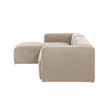 Blok 3-Sitzer-Sofa mit Chaiselongue links, beige, 300 cm