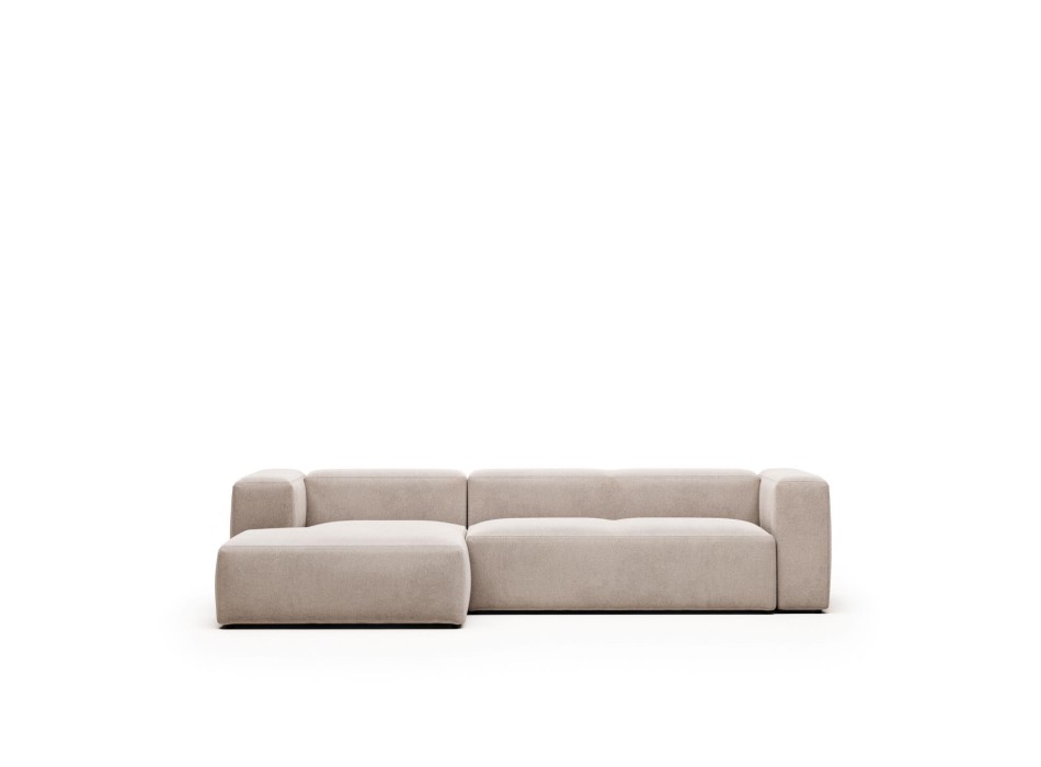 Blok 3-Sitzer-Sofa mit Chaiselongue links, beige, 300 cm