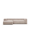 Blok 3-Sitzer-Sofa mit Chaiselongue links, beige, 300 cm