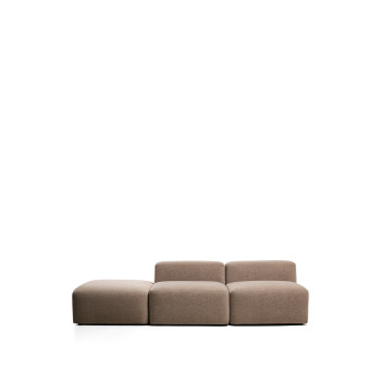 Blok 3-Sitzer-Sofa mit Chenille-Endhocker
