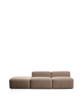 Blok 3-Sitzer-Sofa mit Chenille-Endhocker
