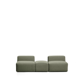 Blok 3-Sitzer-Sofa mit Chenille-Endhocker