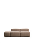 Blok 3-Sitzer-Sofa mit Chenille-Endhocker