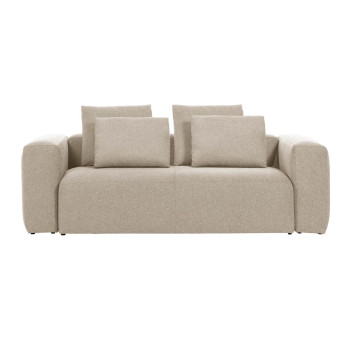 Blok 3-Sitzer-Sofa aus beigem Chenille, 240 cm FSC Mix Credit