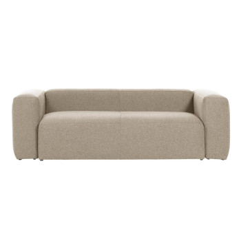 Blok 3-Sitzer-Sofa aus beigem Chenille, 240 cm FSC Mix Credit