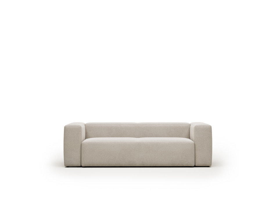 Blok 3-Sitzer-Sofa aus beigem Chenille, 240 cm FSC Mix Credit