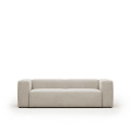 Blok 3-Sitzer-Sofa aus beigem Chenille, 240 cm FSC Mix Credit
