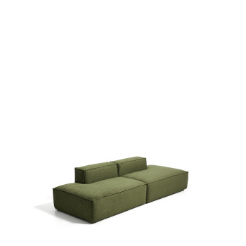 Blok 3-Sitzer-Sofa aus dickem Cord, grün, 290 cm, FSC Mix-zertifiziert