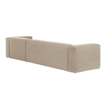 Blok 4-Sitzer Sofa Chaiselongue rechts beige 330 cm