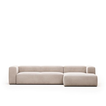 Blok 4-Sitzer Sofa Chaiselongue rechts beige 330 cm