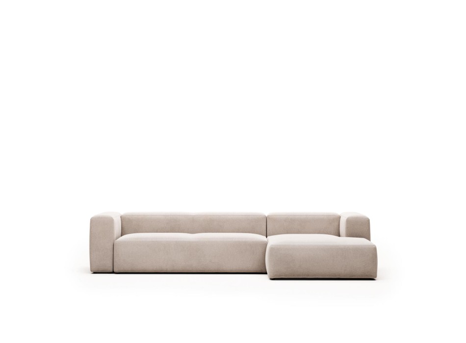 Blok 4-Sitzer Sofa Chaiselongue rechts beige 330 cm