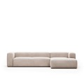Blok 4-Sitzer Sofa Chaiselongue rechts beige 330 cm