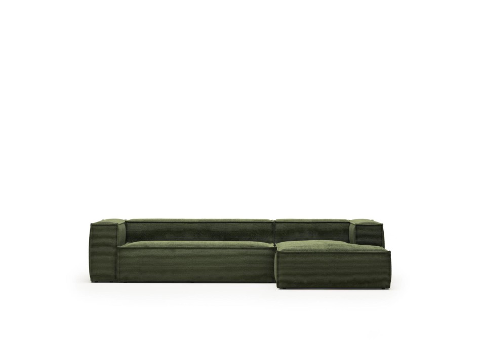 Blok 4-Sitzer-Sofa mit rechter Chaiselongue aus dickem Cord