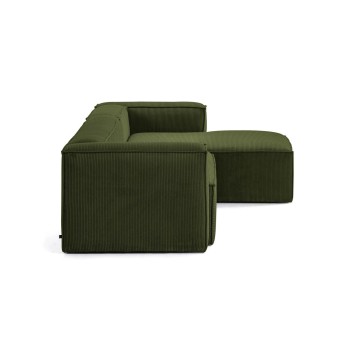 Blok 4-Sitzer-Sofa mit rechter Chaiselongue aus dickem Cord